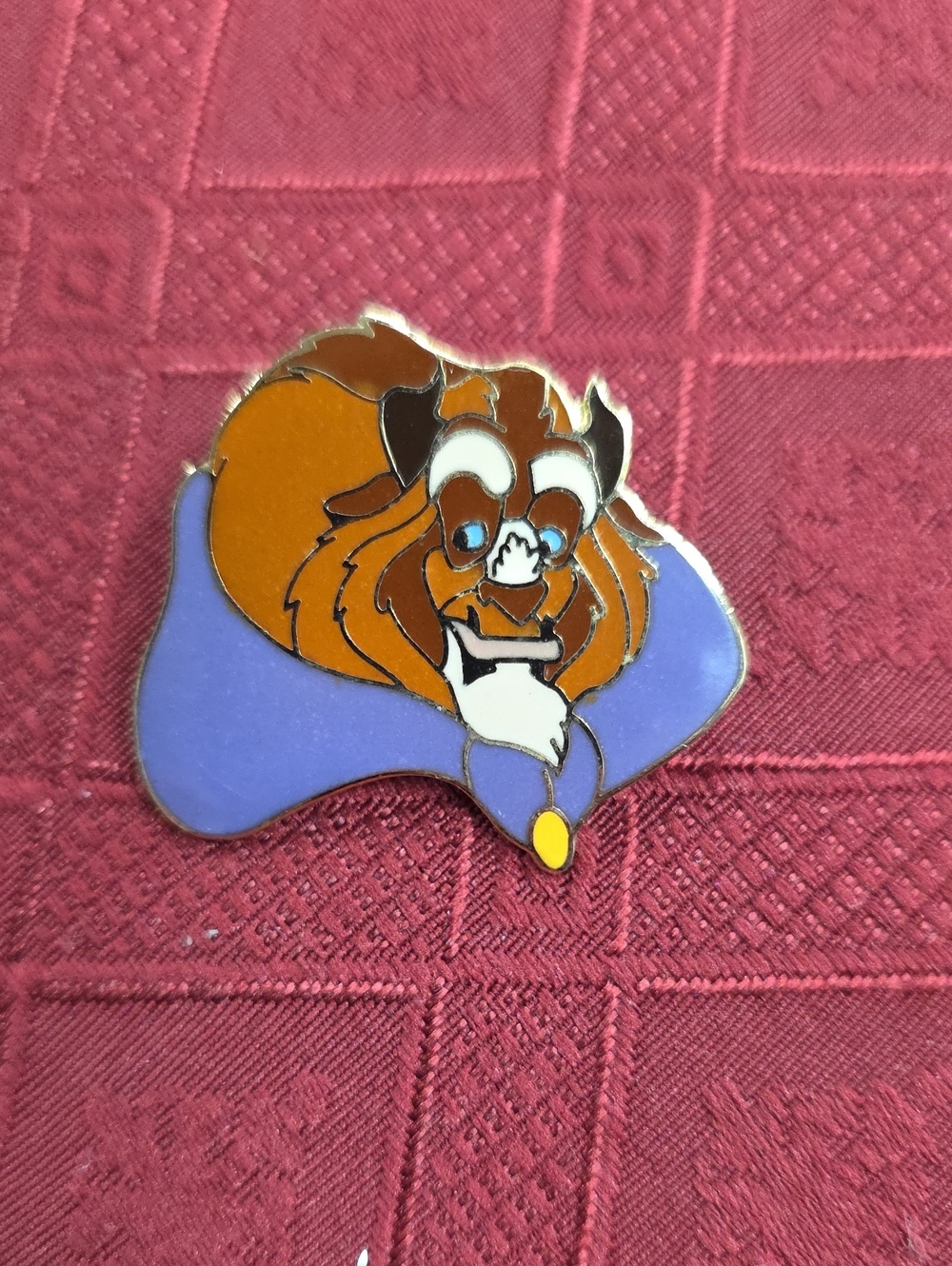 Disney Beast Enamel Pin in Brown and Purple